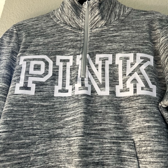 PINK Victoria's Secret Charcoal Cowl Neck Sweater pit 21 length 22 - Picture 3 of 4